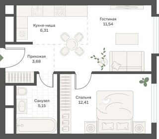 34,5 м², 1-комнатная квартира 11 150 000 ₽ - изображение 111