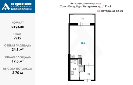 23,6 м², квартира-студия 4 155 000 ₽ - изображение 28