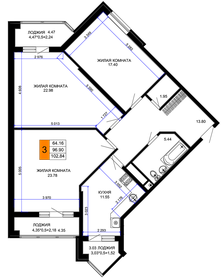 89,3 м², 3-комнатная квартира 12 635 950 ₽ - изображение 17