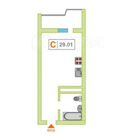 Квартира 29 м², студия - изображение 1