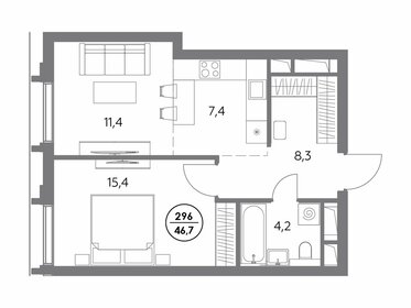 47,4 м², 1-комнатная квартира 21 140 400 ₽ - изображение 29