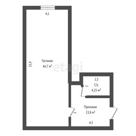 Квартира 52,8 м², студия - изображение 1