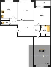 Квартира 83 м², 3-комнатная - изображение 1