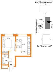 31,7 м², 1-комнатная квартира 4 400 000 ₽ - изображение 16