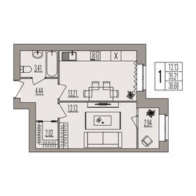 11 м², апартаменты-студия 1 050 000 ₽ - изображение 61