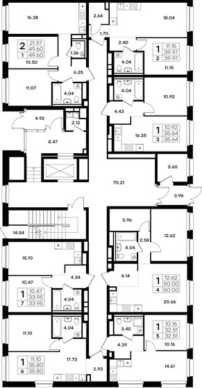 35,8 м², 1-комнатная квартира 4 690 000 ₽ - изображение 65