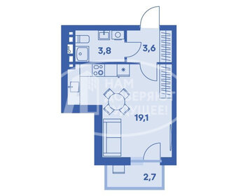 Квартира 27,8 м², 1-комнатная - изображение 5