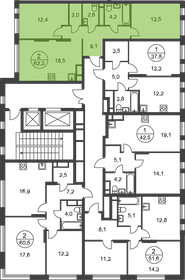 Квартира 62,3 м², 2-комнатная - изображение 2