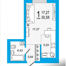 Квартира 30,6 м², студия - изображение 2