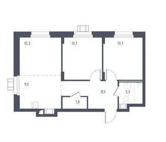 Квартира 55 м², 2-комнатная - изображение 1