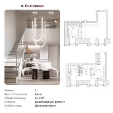 Квартира 45,9 м², 1-комнатные - изображение 2