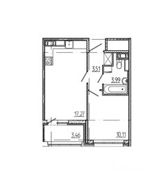 Квартира 36,6 м², 1-комнатная - изображение 1