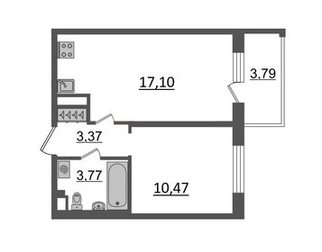 Квартира 35,9 м², 1-комнатная - изображение 1