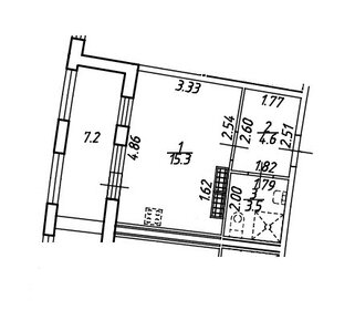 Квартира 31,6 м², студия - изображение 1