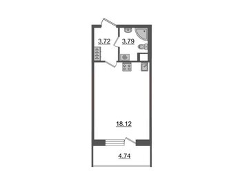 28,7 м², квартира-студия 4 500 000 ₽ - изображение 41
