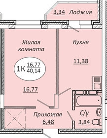 Квартира 39,8 м², 1-комнатная - изображение 5