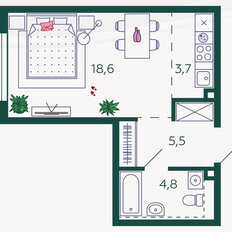 Квартира 32,5 м², студия - изображение 2