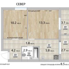 Квартира 44 м², 2-комнатная - изображение 2