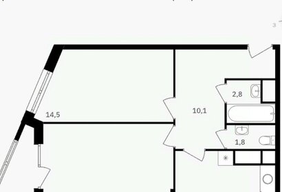 Квартира 66,8 м², 2-комнатная - изображение 1