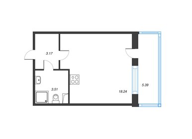 Квартира 26,5 м², студия - изображение 1