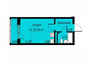 Квартира 26 м², студия - изображение 2