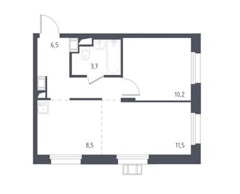 Квартира 40,4 м², 2-комнатные - изображение 1