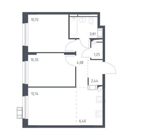 Квартира 51,2 м², 3-комнатная - изображение 1