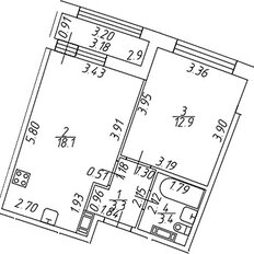 Квартира 39,2 м², 1-комнатная - изображение 2