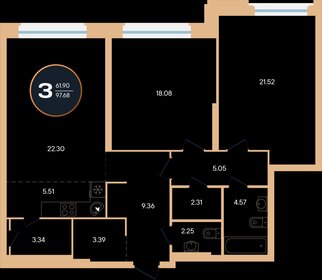 97,7 м², 3-комнатная квартира 23 931 600 ₽ - изображение 41