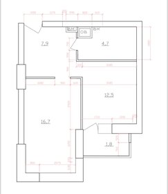 Квартира 42 м², 1-комнатная - изображение 1