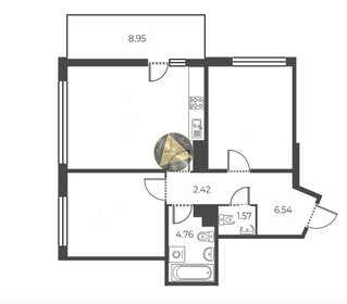 Квартира 72,4 м², 2-комнатная - изображение 1