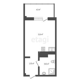 Квартира 19,3 м², студия - изображение 1