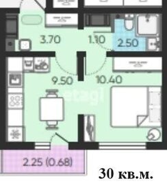 Квартира 30 м², 1-комнатная - изображение 1