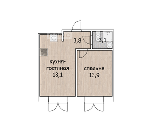 Квартира 38,9 м², 1-комнатная - изображение 1