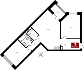 72 м², 2-комнатная квартира 11 880 000 ₽ - изображение 102