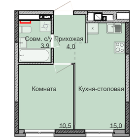 28,2 м², 1-комнатная квартира 2 400 000 ₽ - изображение 19