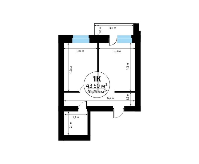 47,5 м², 1-комнатная квартира 5 350 000 ₽ - изображение 70