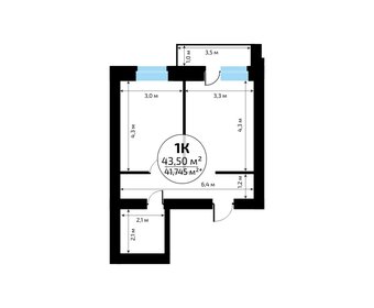 40,2 м², 1-комнатная квартира 4 060 096 ₽ - изображение 65