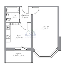 Квартира 41,4 м², 1-комнатная - изображение 3