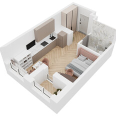 Квартира 28,7 м², 1-комнатная - изображение 3
