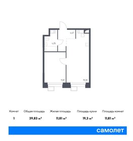 Квартира 39,8 м², 1-комнатные - изображение 1