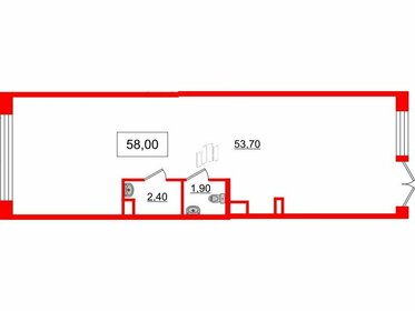 54,3 м², помещение свободного назначения 14 959 650 ₽ - изображение 15