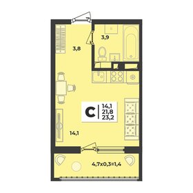 22,5 м², квартира-студия 3 000 000 ₽ - изображение 87