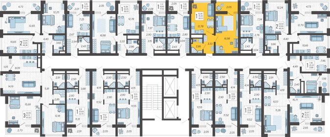 27 м², 1-комнатная квартира 4 600 000 ₽ - изображение 113