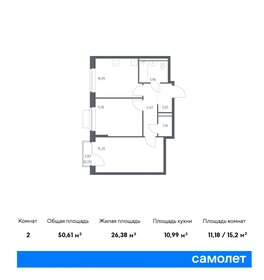 Квартира 50,6 м², 2-комнатная - изображение 1