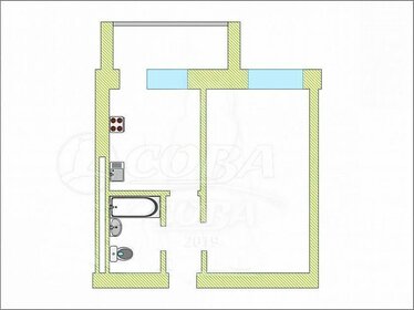 28,8 м², 1-комнатная квартира 3 600 000 ₽ - изображение 42