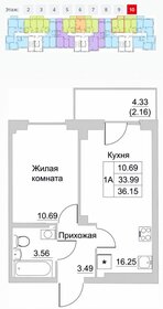 32,8 м², 1-комнатная квартира 3 190 000 ₽ - изображение 86