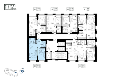 Квартира 49,7 м², 2-комнатная - изображение 2