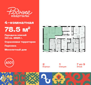 78,5 м², 4-комнатная квартира 13 585 603 ₽ - изображение 2