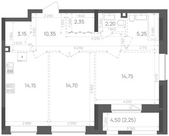 60 м², 2-комнатная квартира 16 500 000 ₽ - изображение 48